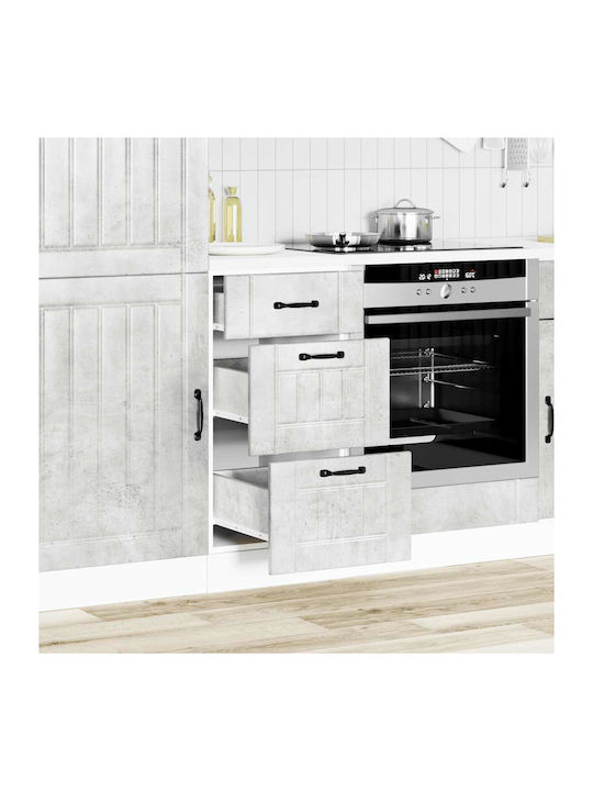 Lucca Подова Кухненска Скрин Concrete Grey 40x4...