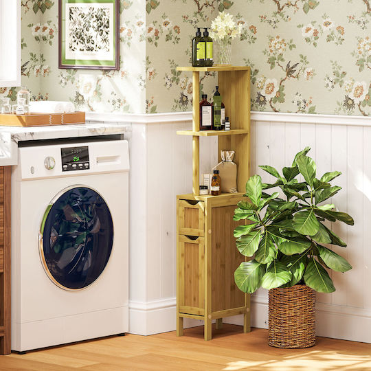 HomCom 834-674V00ND Floor Bathroom Column Cabinet 18x30x120cm Brown HomCom 834-674V00ND Floor Bathroom Column Cabinet 18x30x120cm Brown
