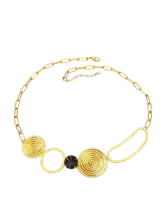 W'el Woman's Elegance Κολιέ από Επιχρυσωμένο Ατσάλι W'el Woman's Elegance Κολιέ από Επιχρυσωμένο Ατσάλι