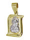 Roloi Kaliamanis Anhänger Kinder Amulett Beidseitig Konstantinato aus Weißgold 14K PM1234