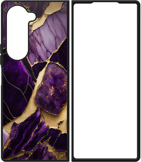 Marmor Schwarz-Lila Samsung Galaxy Z Fold 6