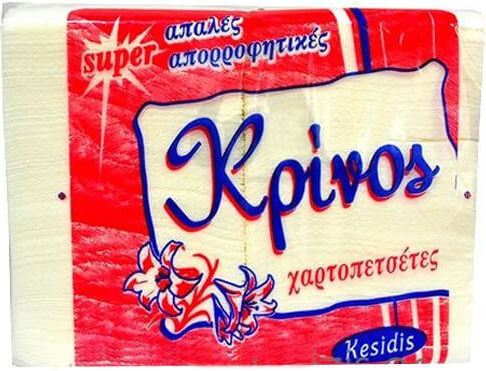 Krinos Restaurant Paper Napkin Rectangular 1-ply 24x28cm 560pcs White