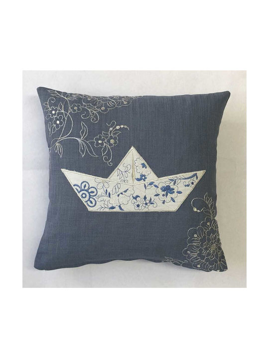 F L Τουριστικά Μαξιλάρια Σέ Μπλέ 45x45cm