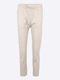 Women's Fabric Trousers with Elastic Ecru