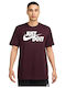 Just Do It Athletic T-shirt Burgundy