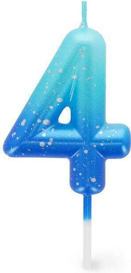 Cake Candle Happy Birthday Candle Blue 4 Legami Cnu0015