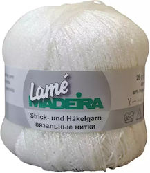 Metallisches Strickgarn Madeira Weiß 490