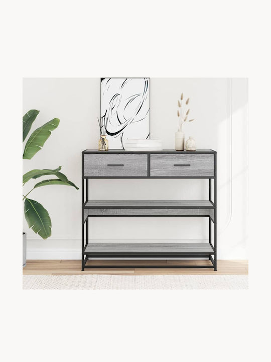 Console Table Wood & Metal Sonoma Grey L90xW35x...