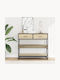 Console Table Wood & Metal Coffee L90xW35xH80cm