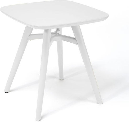 Fl8863 Sitting Room Outdoor Free Standing Plastic Table White 51x51x51cm