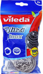 Burete Metalic Vileda 2 bucăți Spiral Inox Burete Metalic Vileda 2 bucăți Spiral Inox
