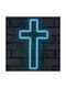Decorative Wall Lamp Cross Sign 395ngr1603 25x2x43cm Led 20.1w Blue Wallity
