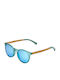 Cairn Unisex Sunglasses with Green Frame and Turquoise Mirror Lens WHYPE-50TU