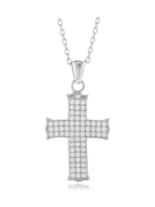Jools Damen Kreuz aus Silber mit Kette