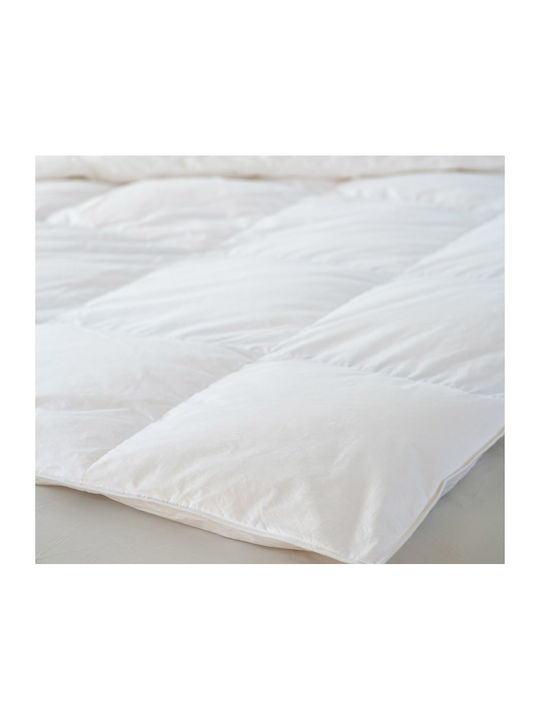 Bettdecke Einzelbett Daunen 160x220cm Weiß