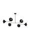 Opviq Dram Pendant Light Black Rail for 6 Bulbs E27 102x52x53cm