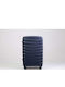 Paulter Large Hard Blue Suitcase With 4 Wheels Height 76cm