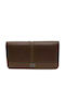 Leather Women's Wallet Classic Brown