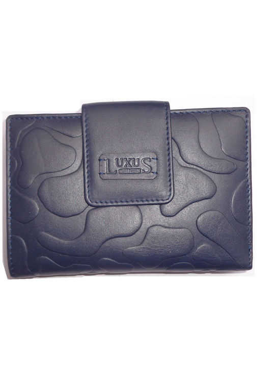 Luxus Small Leather Women's Wallet Classic with RFID Blue