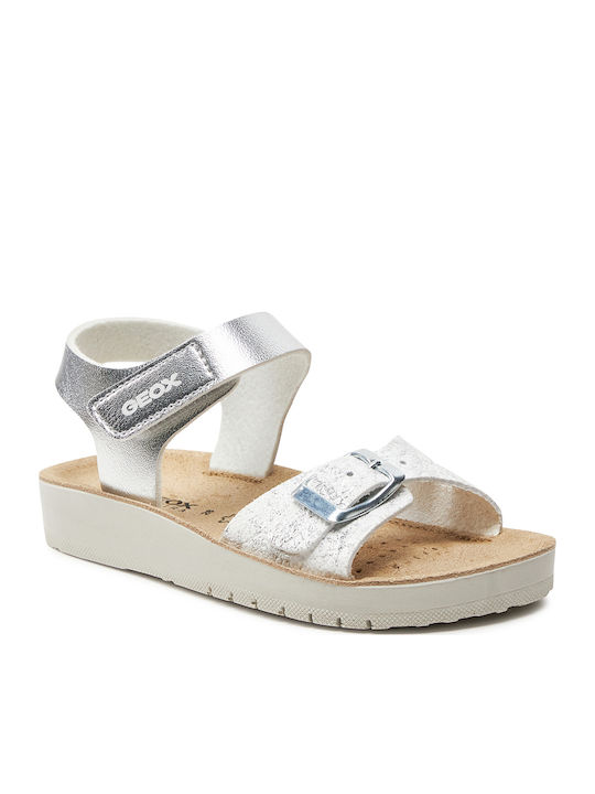 Geox Παιδικά Πέδιλα Costarei Ασημί