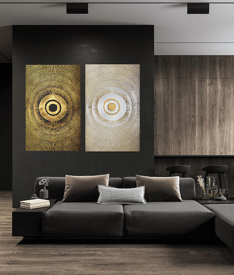 Δίπτυχος Πίνακας Καμβά Ακτίνες Knv1631 45cm X 65cm