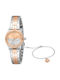 Just Cavalli Mini Damen Uhr mit Rose Gold Metallarmband