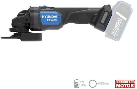 Hyundai AG20X-125 Grinder 125mm Battery with Speed Control 20V Solo