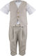 Sugar N Spice Boys Baptism Suit Brown