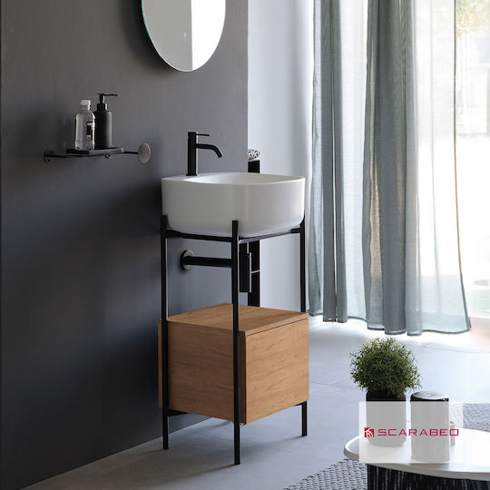 Scarabeo Πάγκος χωρίς Νιπτήρα Μ44xΒ39xΥ90cm Λευκός