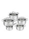 Tefal Duetto+ Pots Set from Stainless Steel Silver 5 Pieces
