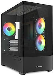 Sharkoon MK6 RGB Gaming Micro Tower Computer Ca...