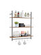 Raft Perete Negru 80x24.5x96.5cm