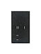 Triple Door Wardrobe Fritillaria Black Velvet-Black Metal 89x42x181cm