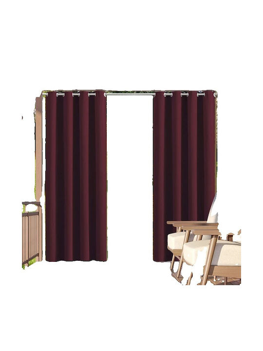 Perdea cu Capse Burgundy 132x213buc