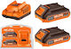 Hojita Set 2 Tool Batteries Lithium 20V Capacity 2Ah with Charger
