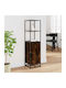 Cabinet Storage Made of Metal & Wood Smoky Oak L35.5xW35xH139cm