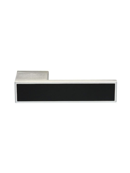 Ilavio Lever Front Door with Rosette Pair Nickel Matte - Black