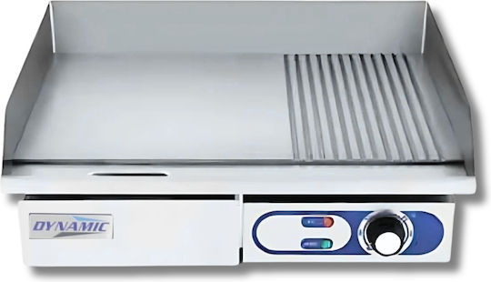 Dynamic Commercial Flat Top Electric Griddle with Flat & Ribbed Plate 3kW