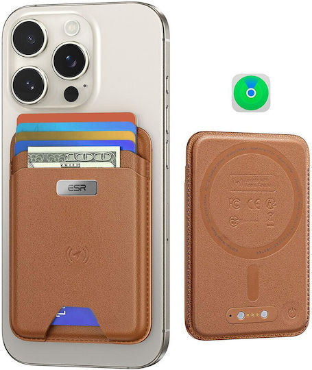 ESR MagSafe Card Case Geo Boost (HaloLock) in Brown color
