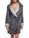 Koyote Winter Damen Vlies Robe Gray