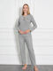 Goodnight Winter Damen Pyjama-Set Gray