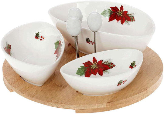 Cryspo Trio Christmas Dessert Tower Stands Multicolored