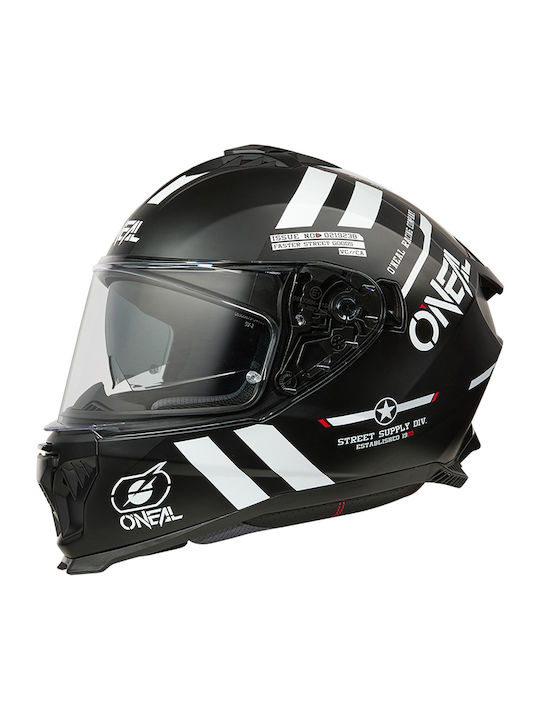O'Neal Challenger Warhawk V.25 Full Face με Sun Visor ECE 22.06 Black/White/Red