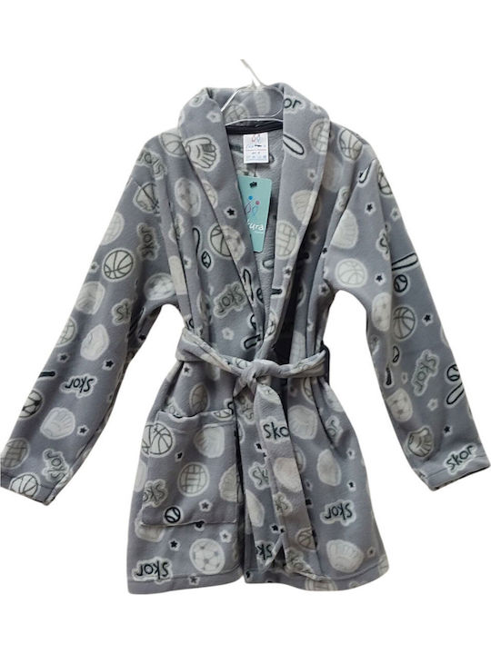 Natura Kids' Robe Winter Fleece Gray