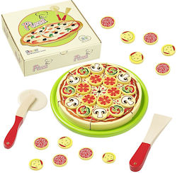 Wooden Cutting Pizza with Cardboard Box