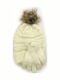 Kids Beanie Set with Gloves Knitted White