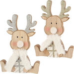 Weihnachtlicher Holzdekorations-Rentier mit Sch...
