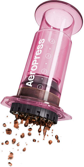 Aeropress Coffee 1-4 Cups Clear Pink