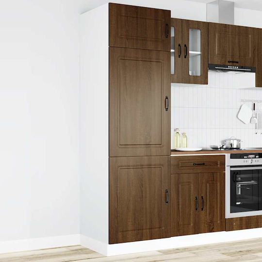 Kalmar Στήλη Κουζίνας Καφέ Δρυς 60x57x207εκ.