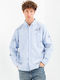 Long-sleeved Cotton Shirt Blue